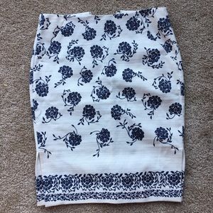Floral pencil skirt